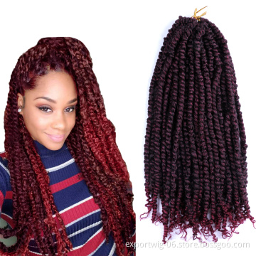 wholesale  pre twisted passion twist braiding hair crochet braid hair synthetic crochet hair extension